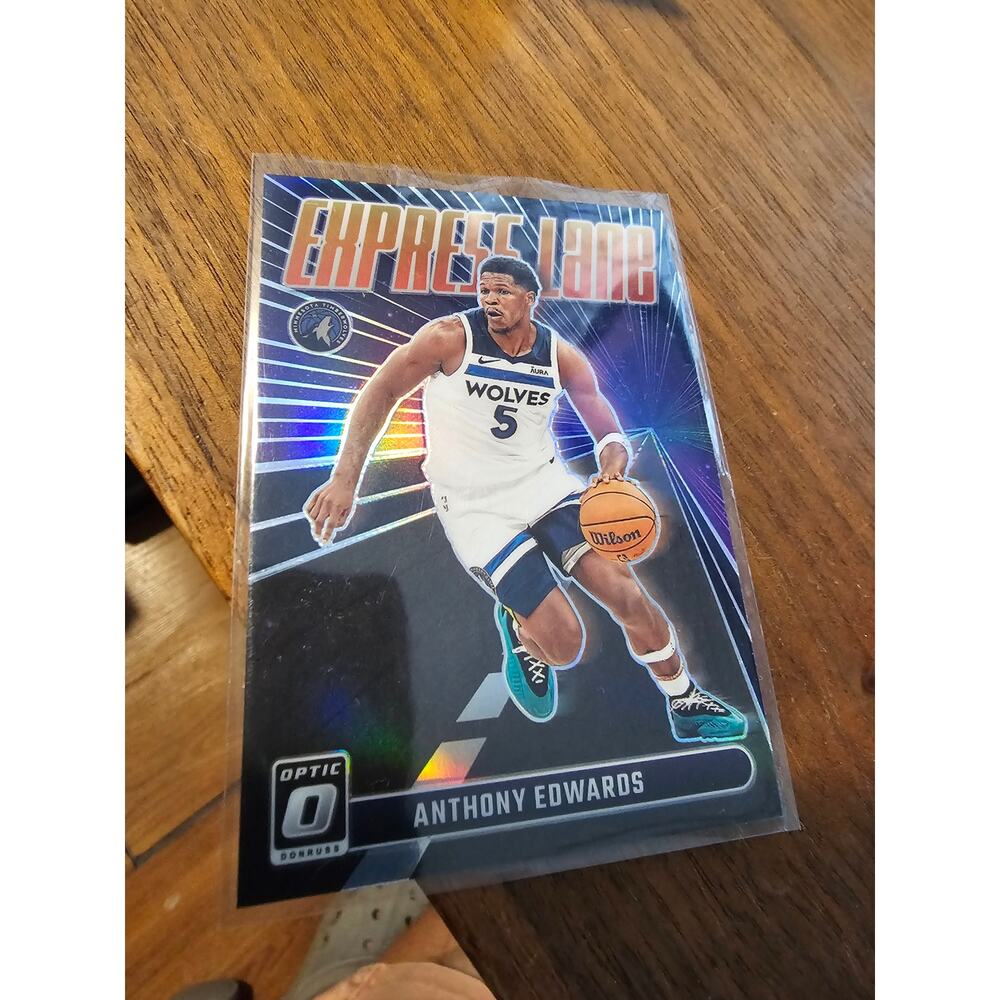 Anthony Edwards 2023-24 Panini Donruss Optic #24 - Express Lane - Purple Prizm - Picture 2 of 4